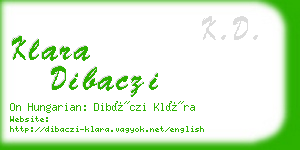klara dibaczi business card